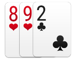Here the wild joker 2♣ helps create an impure sequence