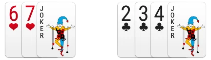 Sequences containing a printed joker
