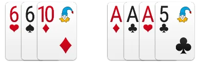Sets containing a wild joker